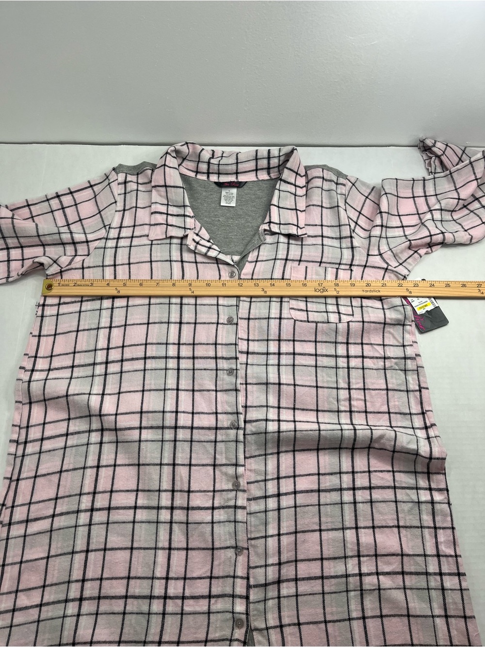 💗✨ NWT Ava Rose Plaid Button Front Tunic Top | Size Large ✨💗 - Picture 5 of 7